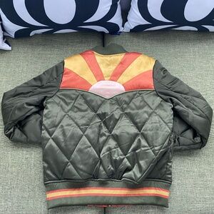 Classic Rock Couture Unisex 70s Bomber Rising Sun XS Olive